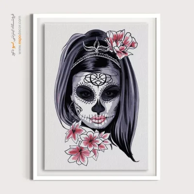 تابلو مینیمال برای کافه و رستوران - فراتر از زمان – تابلو چهره - اسپو دکور