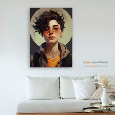 تابلو صورت مینیمال برای دفتر