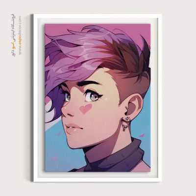 تابلو چهره هنری برای اتاق کار - عاشقی – تابلو چهره - اسپو دکور