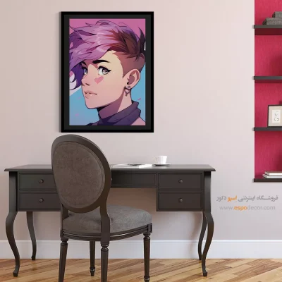 تابلو چهره هنری برای اتاق کار - عاشقی – تابلو چهره - اسپو دکور