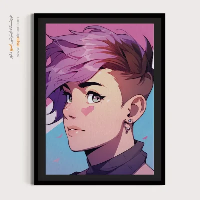 تابلو چهره هنری برای اتاق کار - عاشقی – تابلو چهره - اسپو دکور