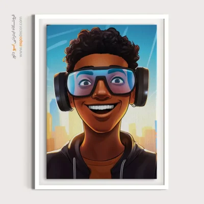 خرید تابلو پرتره قاب‌دار برای اتاق خواب - عشق ابدی – تابلو چهره - اسپو دکور