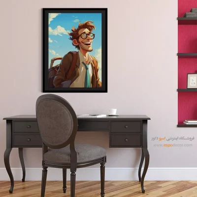 خرید تابلو صورت هنری - نگاه عاشق – تابلو چهره - اسپو دکور