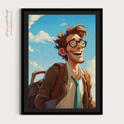 خرید تابلو صورت هنری - نگاه عاشق – تابلو چهره - اسپو دکور