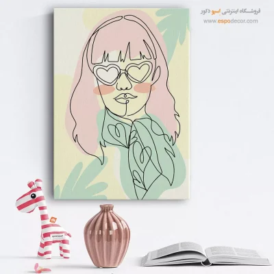 زیباترین تابلو مینیمال چهره هنری