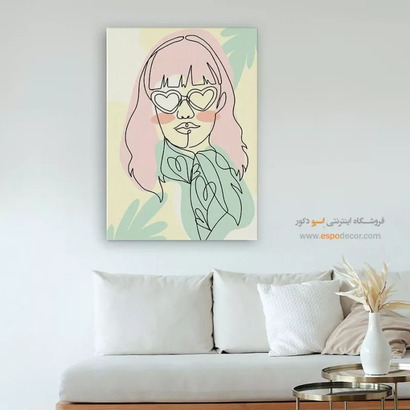 زیباترین تابلو مینیمال چهره هنری