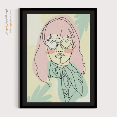 زیباترین تابلو مینیمال چهره هنری - همراهی – تابلو چهره - اسپو دکور