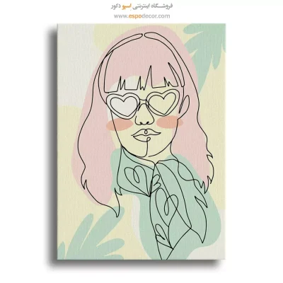 زیباترین تابلو مینیمال چهره هنری
