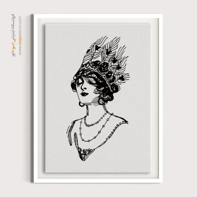 خرید تابلو چهره هنری برای کافه - نگاه تازه – تابلو چهره - اسپو دکور