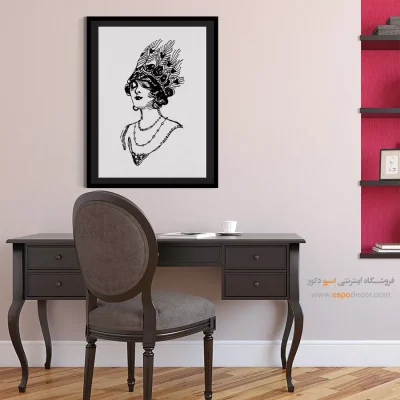 خرید تابلو چهره هنری برای کافه - نگاه تازه – تابلو چهره - اسپو دکور