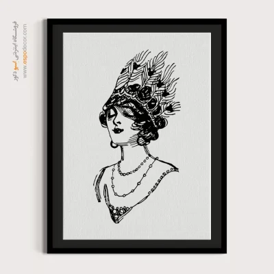 خرید تابلو چهره هنری برای کافه - نگاه تازه – تابلو چهره - اسپو دکور