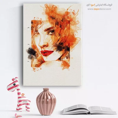 تابلو مینیمال چهره هنری برای اتاق خواب