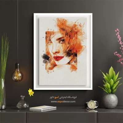 تابلو مینیمال چهره هنری برای اتاق خواب - خلاقیت – تابلو چهره - اسپو دکور