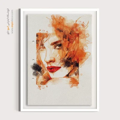 تابلو مینیمال چهره هنری برای اتاق خواب - خلاقیت – تابلو چهره - اسپو دکور