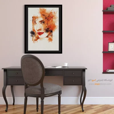 تابلو مینیمال چهره هنری برای اتاق خواب - خلاقیت – تابلو چهره - اسپو دکور