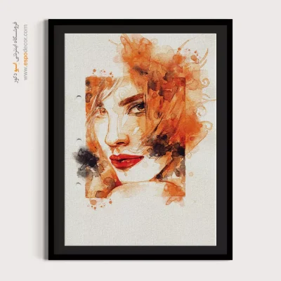 تابلو مینیمال چهره هنری برای اتاق خواب - خلاقیت – تابلو چهره - اسپو دکور