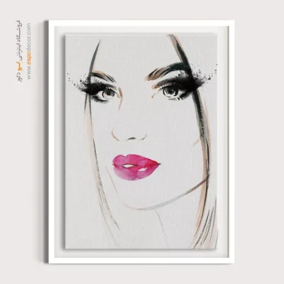 تابلو دکوراتیو چهره فانتزی برای دیوار طوسی - مجازی – تابلو چهره - اسپو دکور