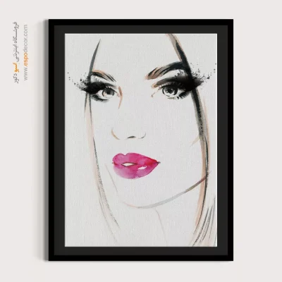تابلو دکوراتیو چهره فانتزی برای دیوار طوسی - مجازی – تابلو چهره - اسپو دکور