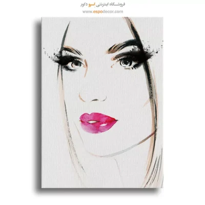 تابلو دکوراتیو چهره فانتزی برای دیوار طوسی