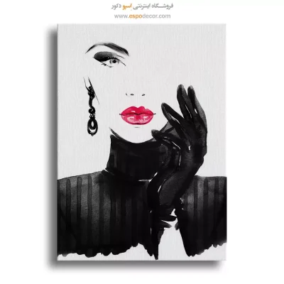 تابلو پرتره قاب‌دار برای دیوار طوسی