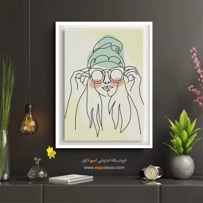 خرید تابلو پرتره هنری برای سالن زیبایی - کهکشانی – تابلو چهره - اسپو دکور