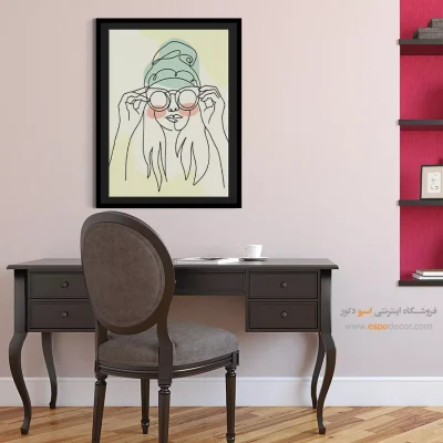 خرید تابلو پرتره هنری برای سالن زیبایی - کهکشانی – تابلو چهره - اسپو دکور