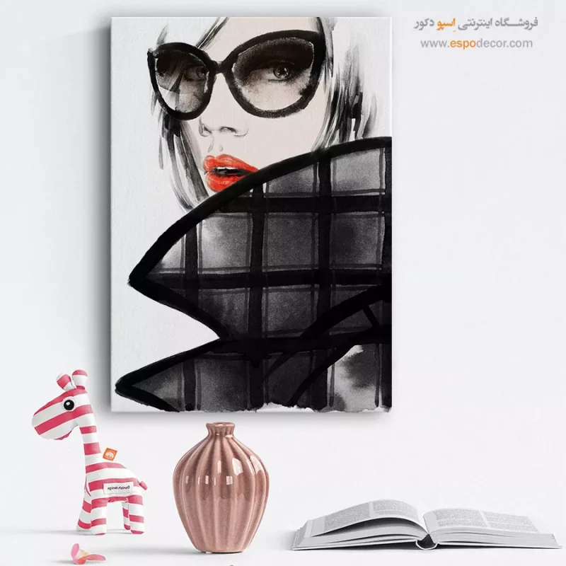 خرید تابلو مینیمال چهره هنری برای دفتر