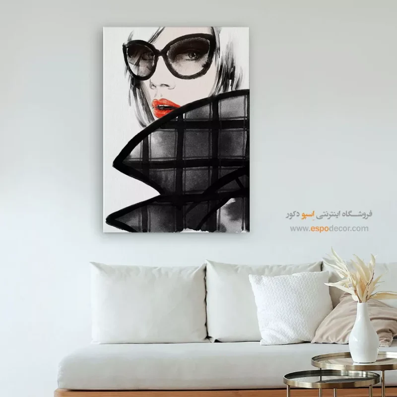 خرید تابلو مینیمال چهره هنری برای دفتر