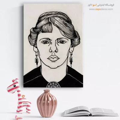 خرید تابلو مینیمال چهره برای پذیرایی