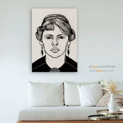 خرید تابلو مینیمال چهره برای پذیرایی