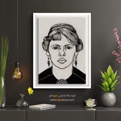 خرید تابلو مینیمال چهره برای پذیرایی - پریان – تابلو چهره - اسپو دکور