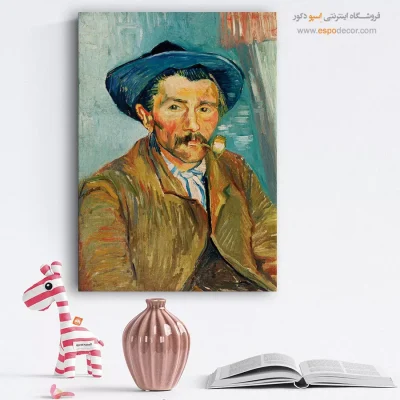 خرید تابلو نقاشی چهره مدرن برای دیوار طوسی