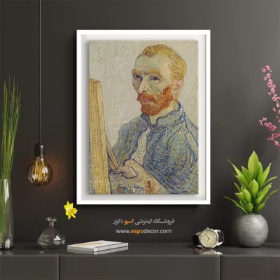 تابلو مینیمال چهره بزرگ برای دفتر - چهره ون گوگ – تابلو چهره - اسپو دکور