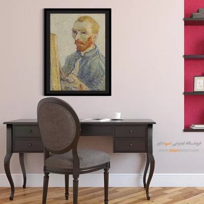 تابلو مینیمال چهره بزرگ برای دفتر - چهره ون گوگ – تابلو چهره - اسپو دکور