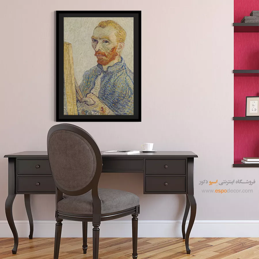 تابلو مینیمال چهره بزرگ برای دفتر - چهره ون گوگ – تابلو چهره - اسپو دکور