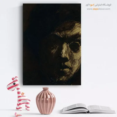 تابلو مینیمال چهره هنری برای پذیرایی