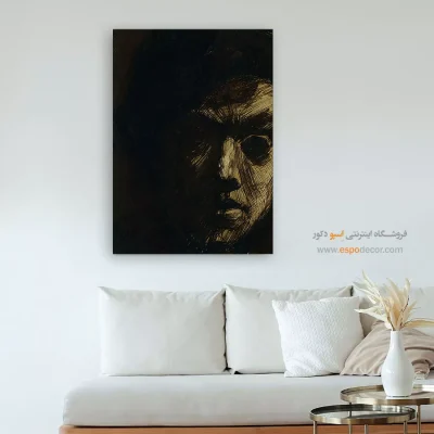 تابلو مینیمال چهره هنری برای پذیرایی