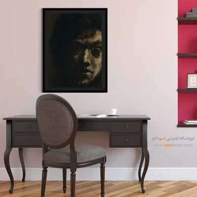 تابلو مینیمال چهره هنری برای پذیرایی - پرتره جان توروپ – تابلو چهره - اسپو دکور