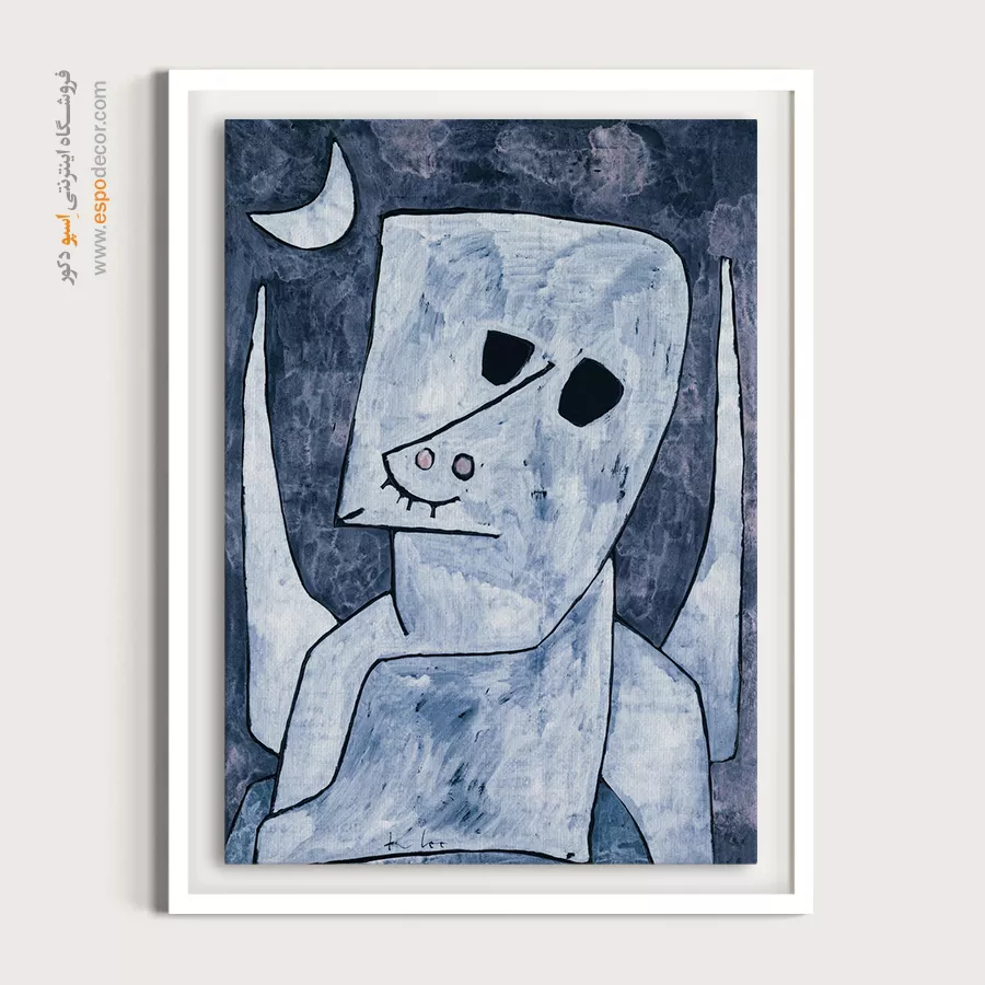 خرید تابلو چهره قابدار برای اتاق خواب - متقاضی فرشته اثر پاول کلی – تابلو چهره - اسپو دکور