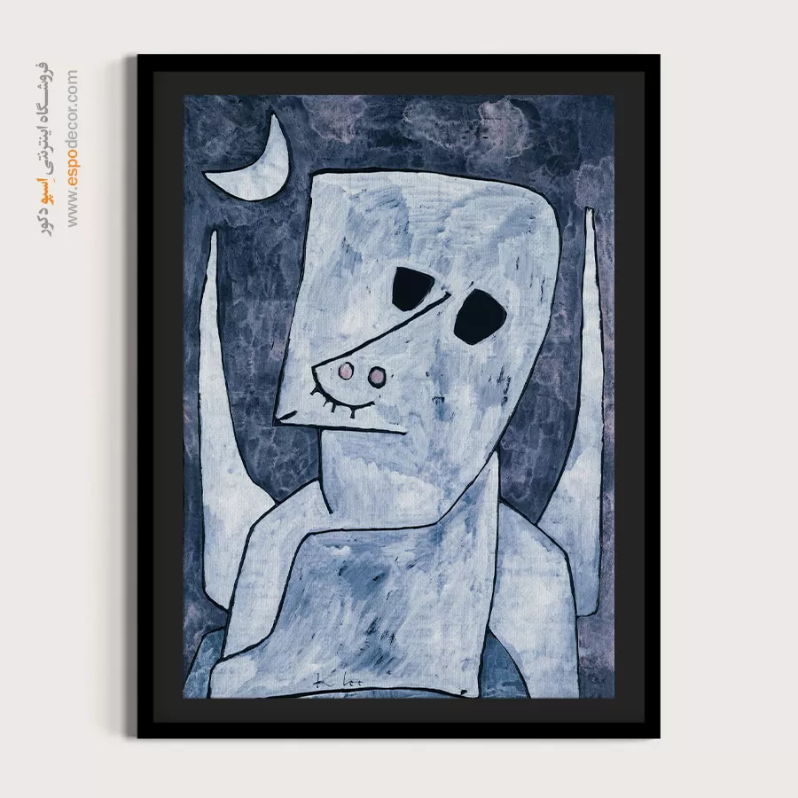 خرید تابلو چهره قابدار برای اتاق خواب - متقاضی فرشته اثر پاول کلی – تابلو چهره - اسپو دکور