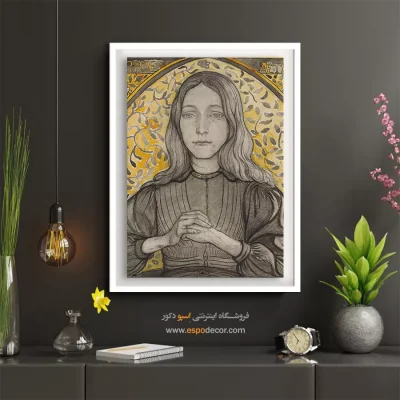 سفارش تابلو صورت برای پذیرایی - پرتره هارپیه – تابلو چهره - اسپو دکور
