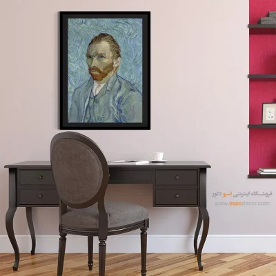 تابلو دکوراتیو چهره بزرگ برای دفتر - چهره ون گوگ – تابلو چهره - اسپو دکور