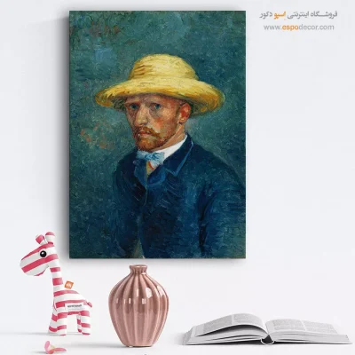 خرید تابلو چهره قاب‌دار برای دیوار طوسی