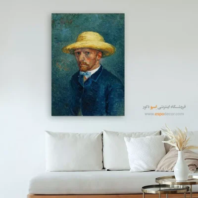 خرید تابلو چهره قاب‌دار برای دیوار طوسی