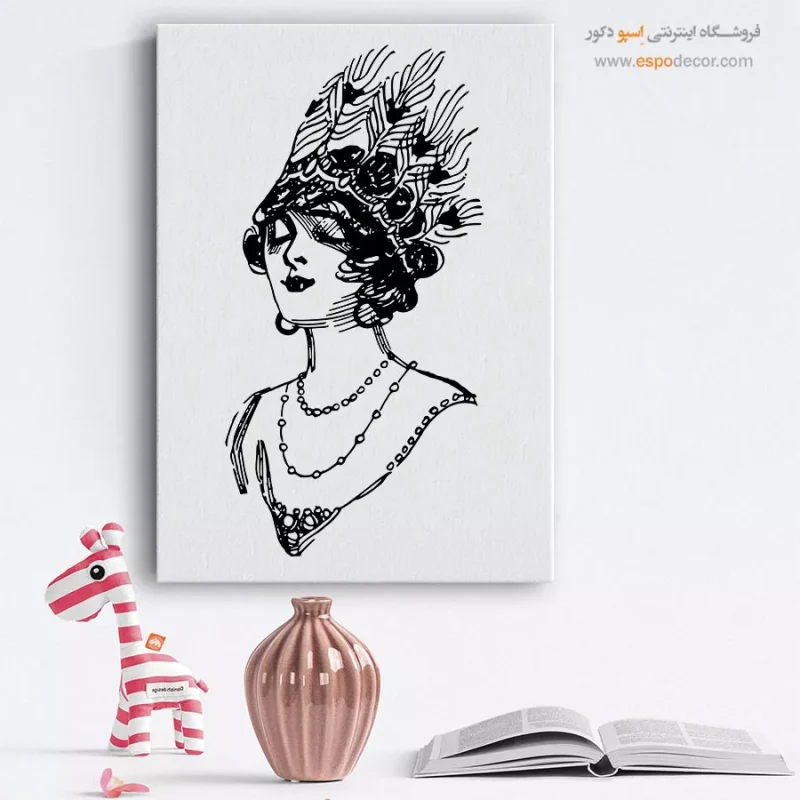 تابلو نقاشی چهره قاب‌دار برای اتاق