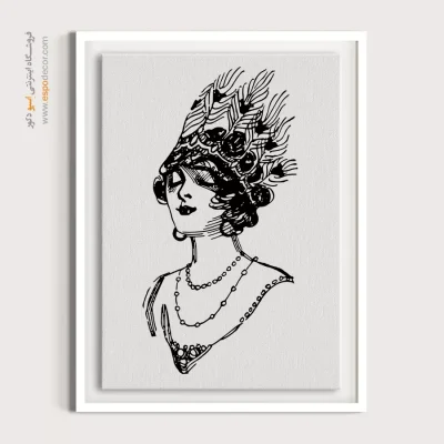 تابلو نقاشی چهره قاب‌دار برای اتاق - پرنسس – تابلو چهره - اسپو دکور