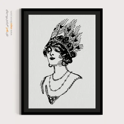 تابلو نقاشی چهره قاب‌دار برای اتاق - پرنسس – تابلو چهره - اسپو دکور
