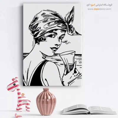 تابلو نقاشی چهره هنری برای اتاق خواب