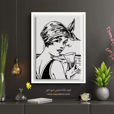 تابلو نقاشی چهره هنری برای اتاق خواب - اقیانوس – تابلو چهره - اسپو دکور