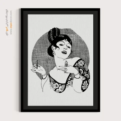 تابلو دکوراتیو چهره بدون قاب برای دیوار طوسی - طبیعت – تابلو چهره - اسپو دکور